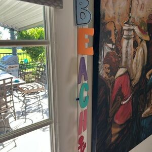 Colorful Beach Sign Decor